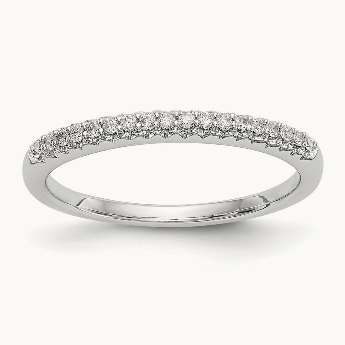 Diamond Wedding Band, 14K White Gold