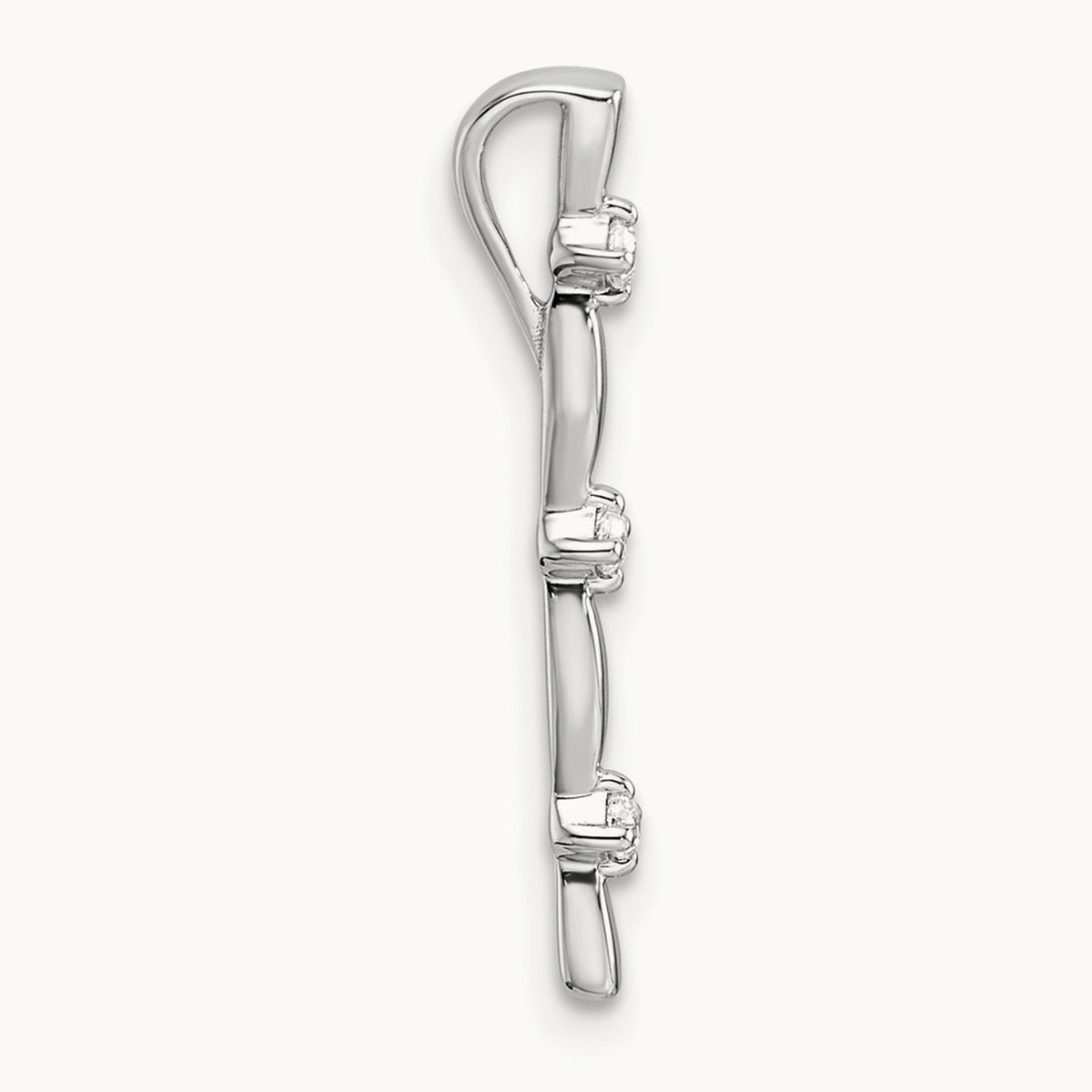 Fashion Bar Chain Slide Pendant, 0.05 ct tw Lab-Grown Diamond