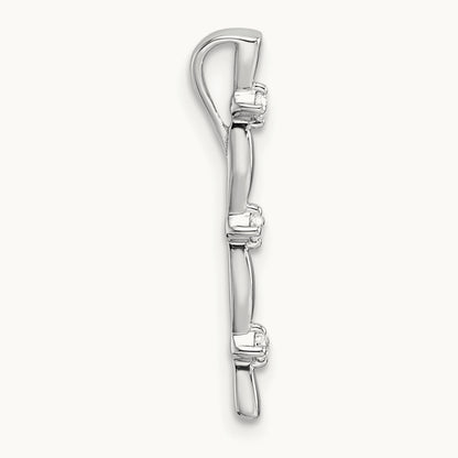 Fashion Bar Chain Slide Pendant, 0.05 ct tw Lab-Grown Diamond