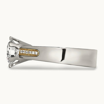 Titanium Polished with Inlay Accent CZ Ring