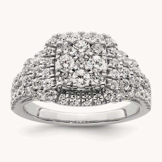 Cluster Engagement Ring, 1.50 ct tw Lab-Grown Diamond