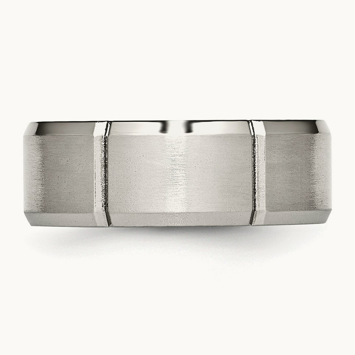 Brushed/Polished Grooved Beveled Edge Band — photo set