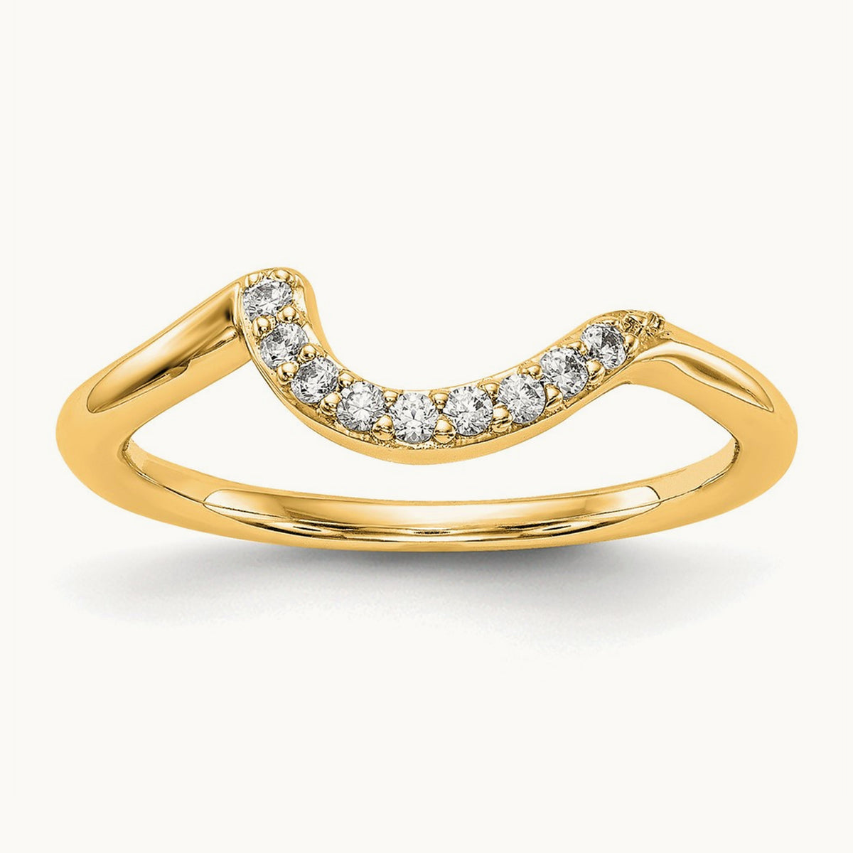 Diamond Wedding Band, 0.09 ct tw, 14K Gold — 14K Yellow Gold