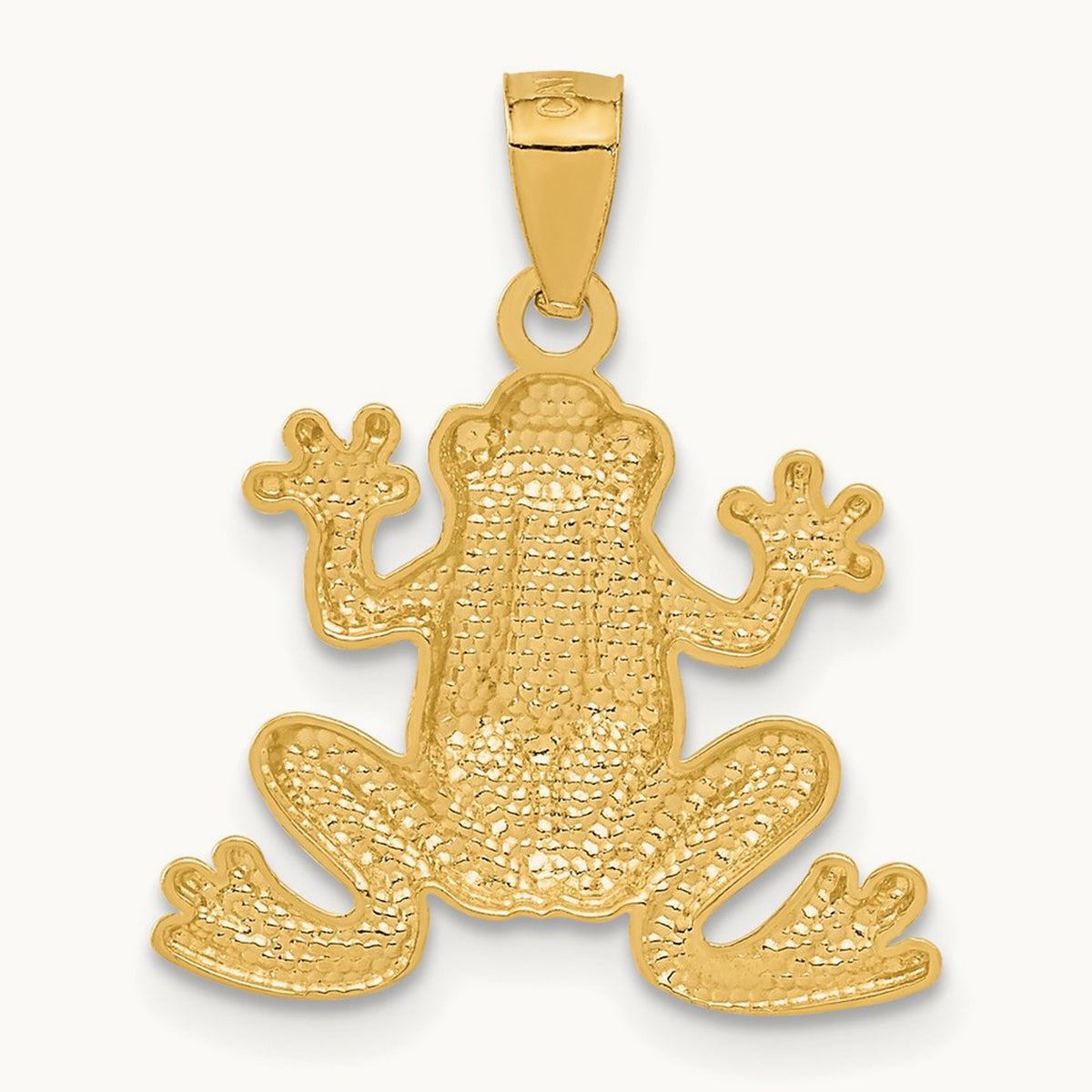Polished Frog Pendant, 14K