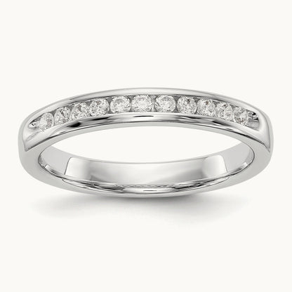 11- Stone Ladies Band Mounting, 1.7mm, 14K White Gold