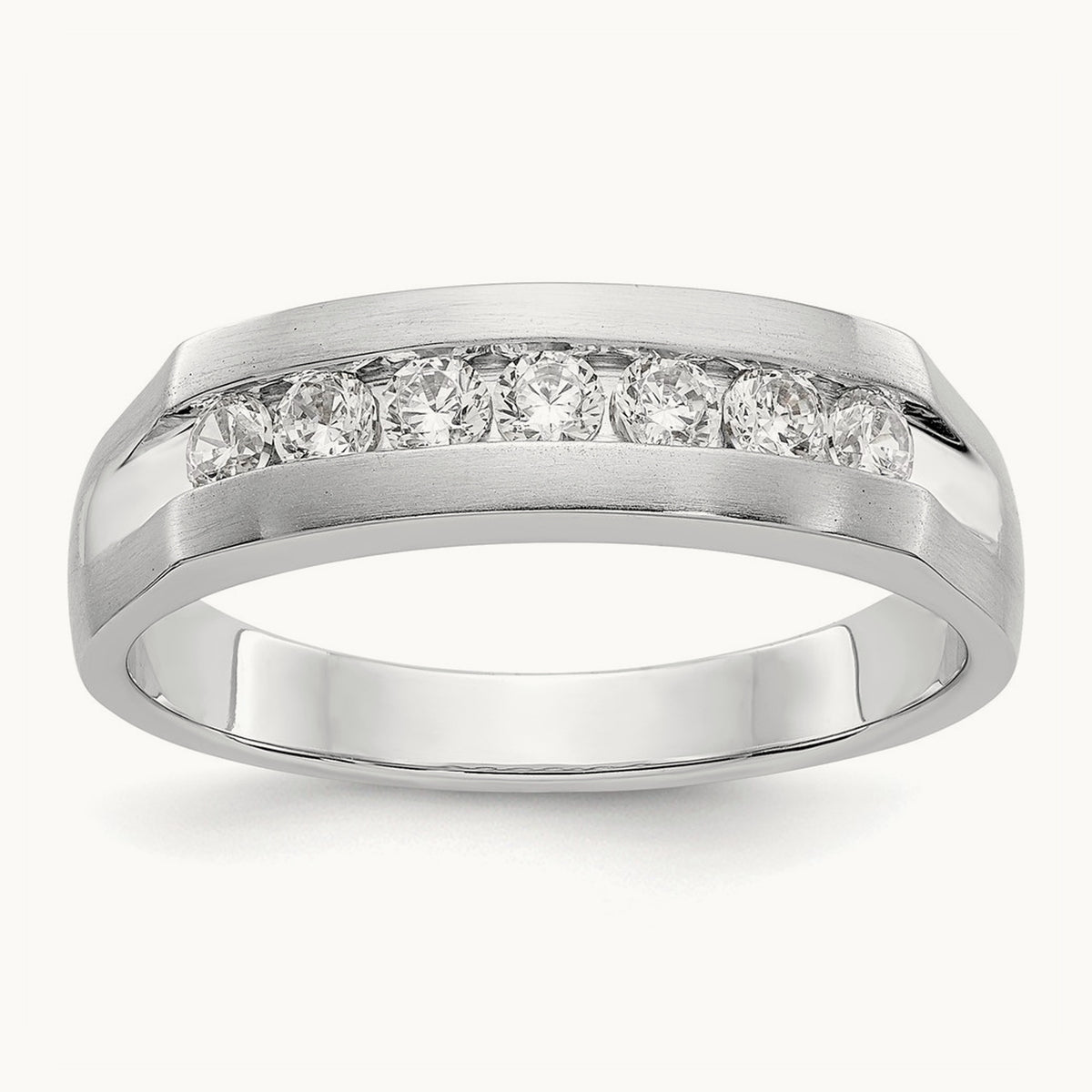 Diamond Men's Band, 14K White Gold