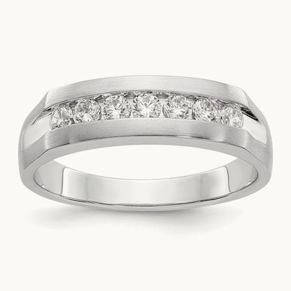 Diamond Men's Band, 14K White Gold