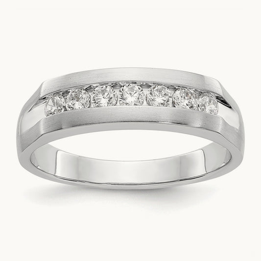 Diamond Men's Band, 14K White Gold