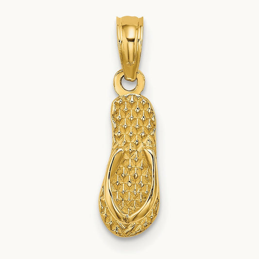 3D REHOBOTH Single Flip-flop Charm, 14K