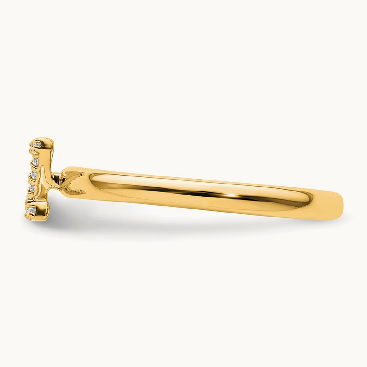 Stackable Diamond Ring — 14K Yellow Gold, Z