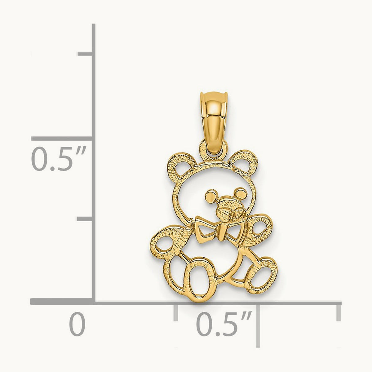 Cut out Teddy Bear Charm — 17.6mm