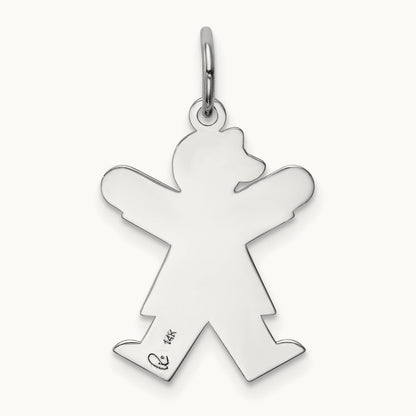 Kid Charm, 14K White Gold