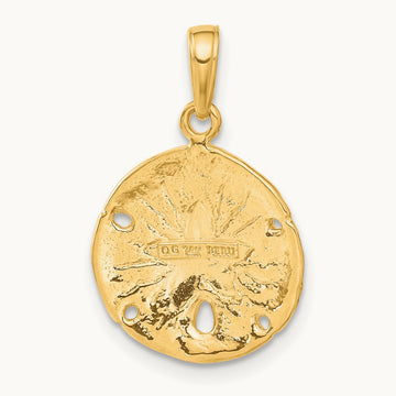 Sand Dollar Pendant, 14K