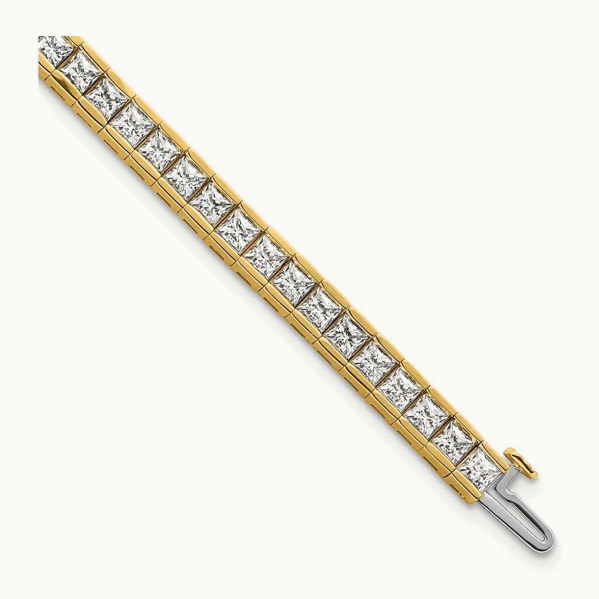 Princess Tennis Bracelet, 10.00 ct tw Lab-Grown Diamond — 14K Yellow Gold