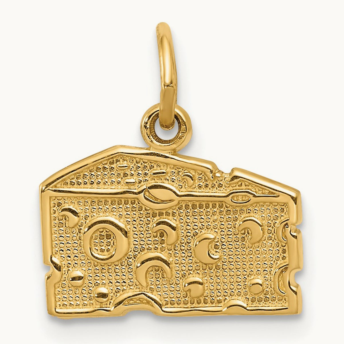 Swiss Cheese Charm, 14K