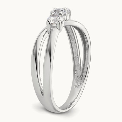 3 Stone Engagement Ring, 0.50 ct tw Lab-Grown Diamond