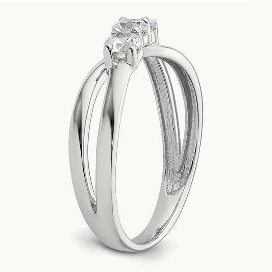 3 Stone Engagement Ring, 0.50 ct tw Lab-Grown Diamond
