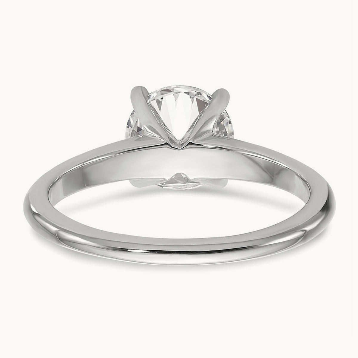 Round Solitaire Engagement Ring, 0.25-5.00 ct tw Lab-Grown Diamond — 1 1/2 ct, 14K White Gold
