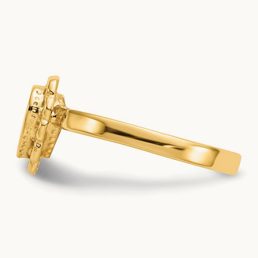 Open Back Heart Signet Ring — photo set