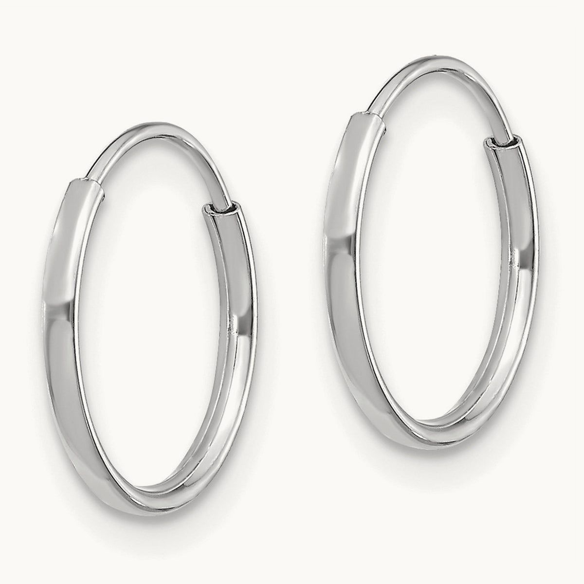 Madi K White Gold Endless Hoop Earrings, 14K