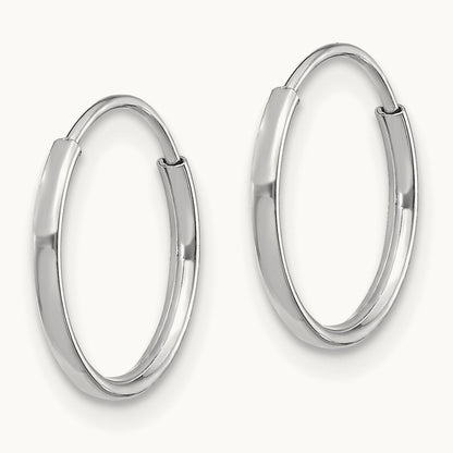 Madi K White Gold Endless Hoop Earrings, 14K