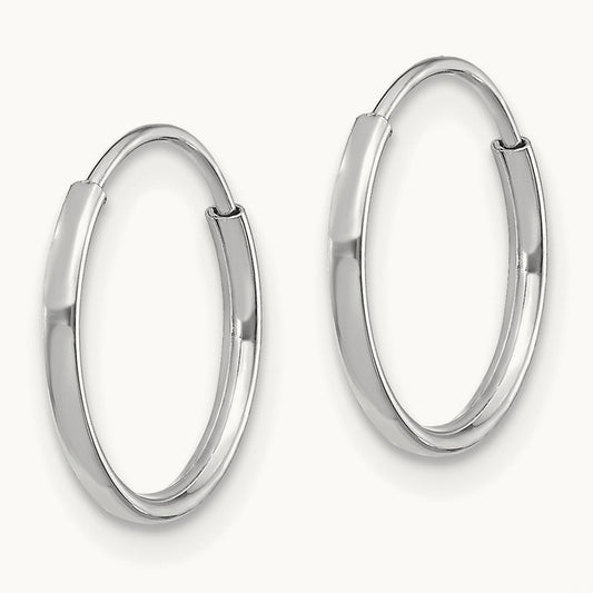Madi K White Gold Endless Hoop Earrings, 14K