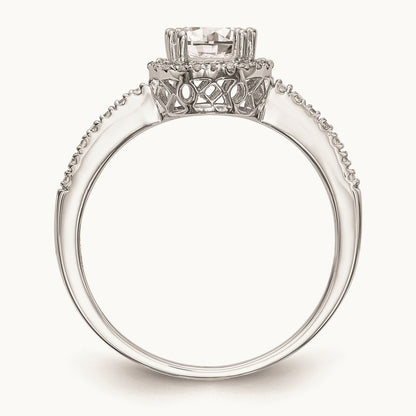 Round Halo Engagement Ring Mounting