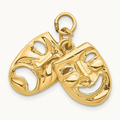 Comedy Tragedy 2-Piece Charm, 14K