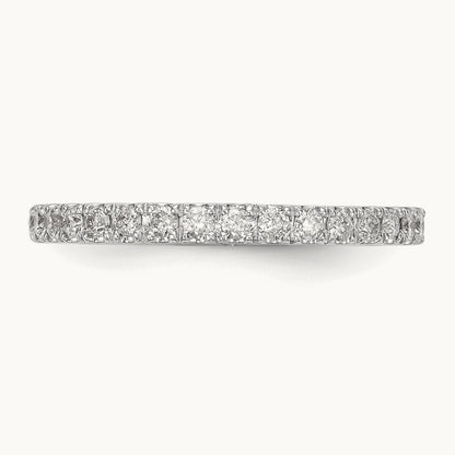 Wedding Band, 0.25 ct tw Lab-Grown Diamond — 14K White Gold