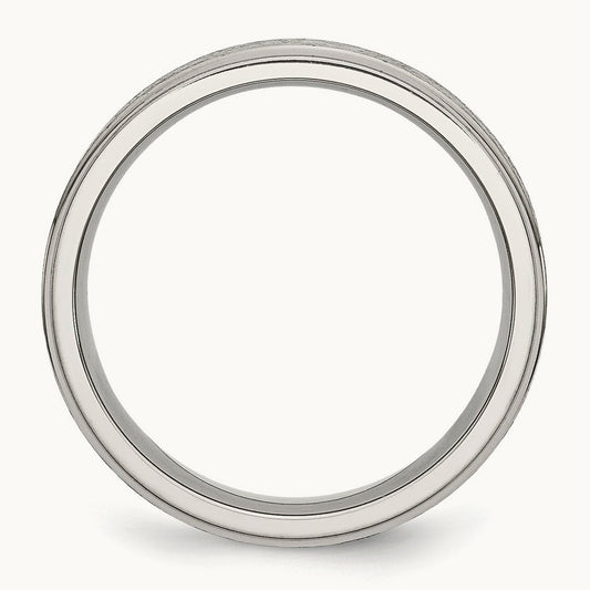 Polished with Satin Center Ridged Edge Band — photo set