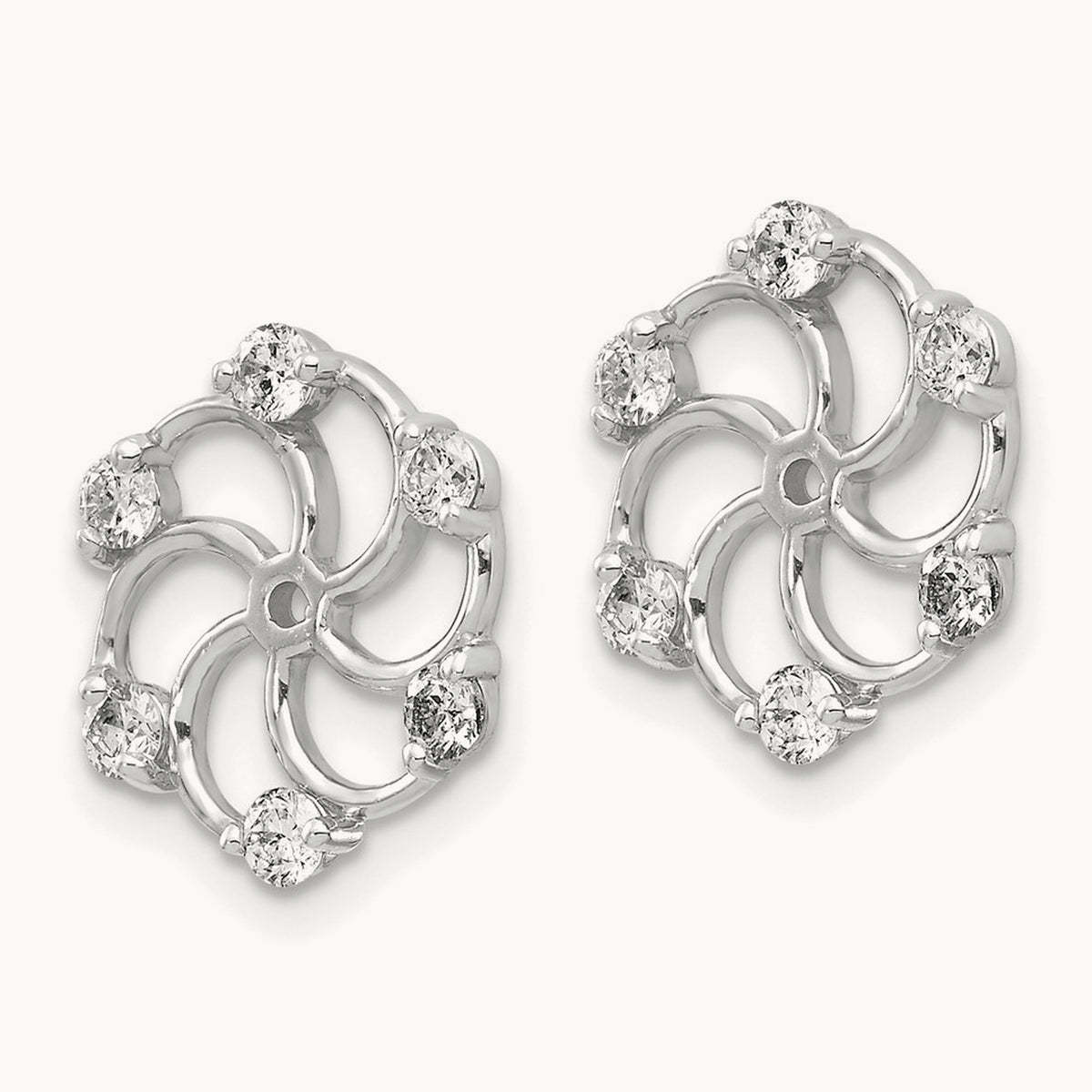 VS Diamond Earring Jacket, 14K White Gold