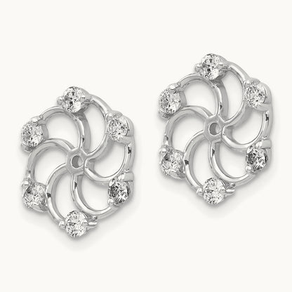 VS Diamond Earring Jacket, 14K White Gold
