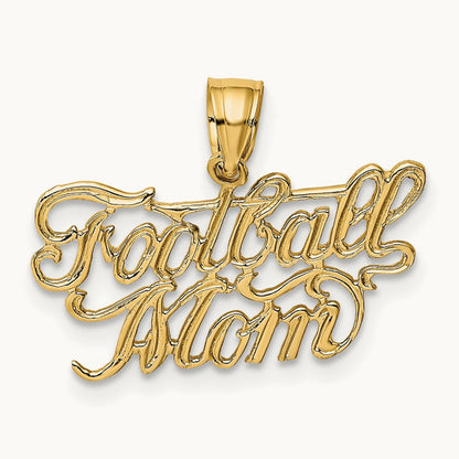FOOTBALL MOM Charm, 14K