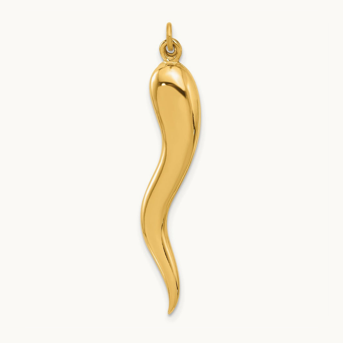 Polished Hollow Italian Horn Pendant — 43.2mm