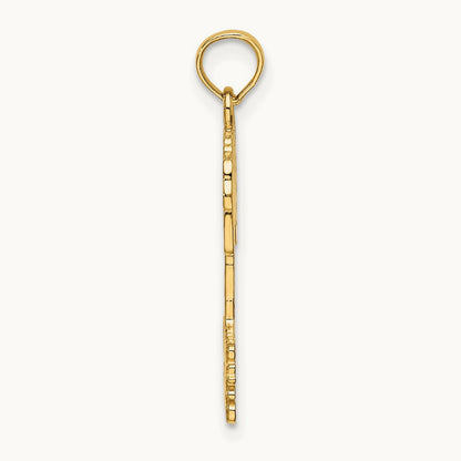 TURKS AND CAICOS Palm Tree Charm, 14K