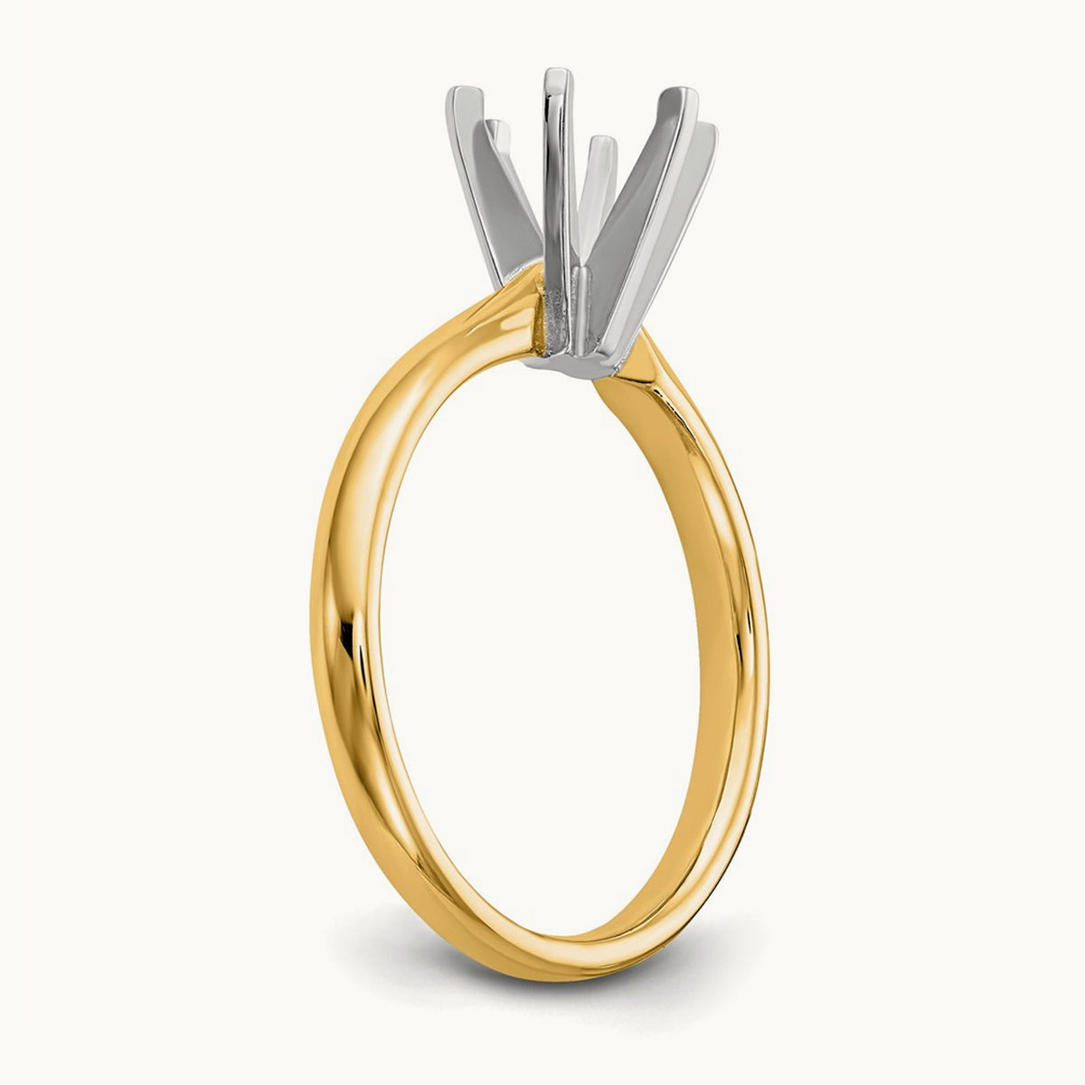 1/3ct. Lightweight Comfort-Fit 6-Prong Ring Mounting, 14K Two-tone