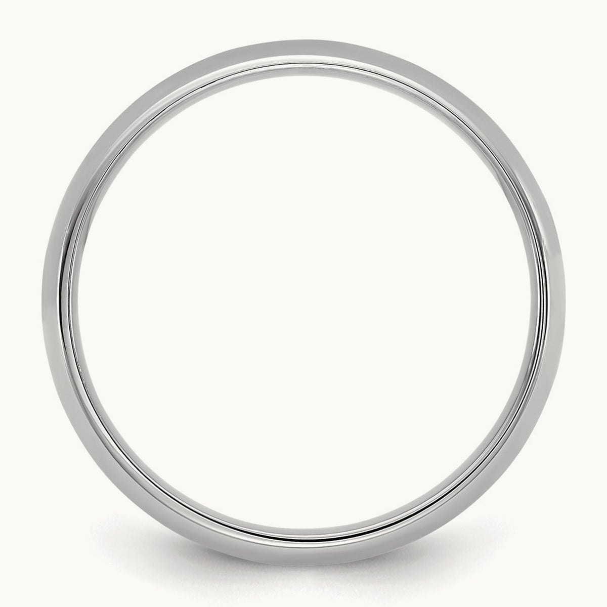 Lightweight Comfort Fit Band, 4.5mm, 10K White Gold