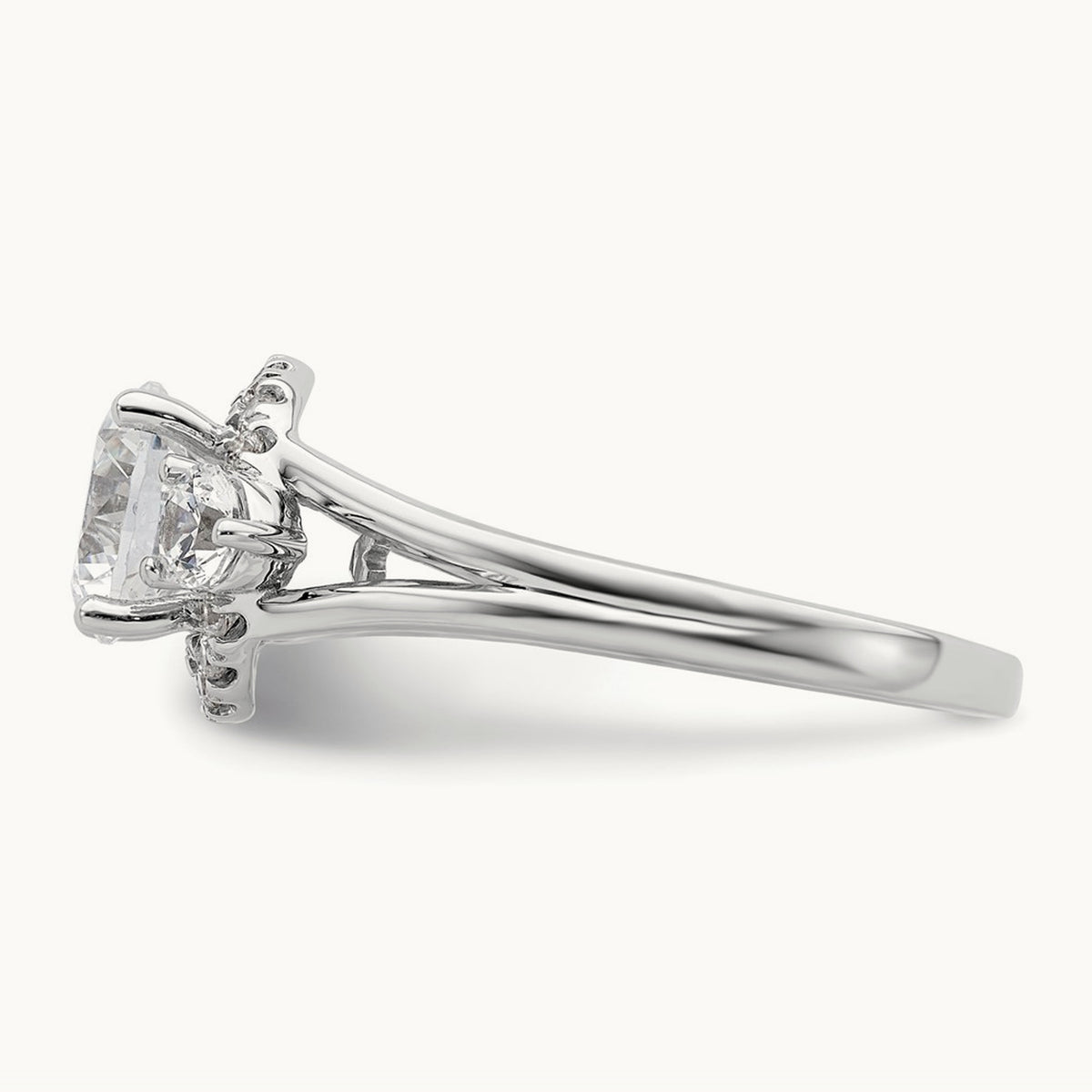 Semi-Mount 3 Stone Engagement Ring, 0.50 ct tw Lab-Grown Diamond