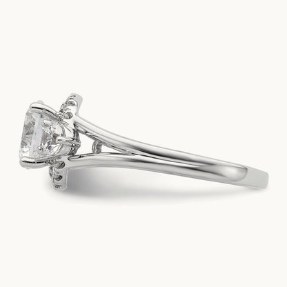 Semi-Mount 3 Stone Engagement Ring, 0.50 ct tw Lab-Grown Diamond