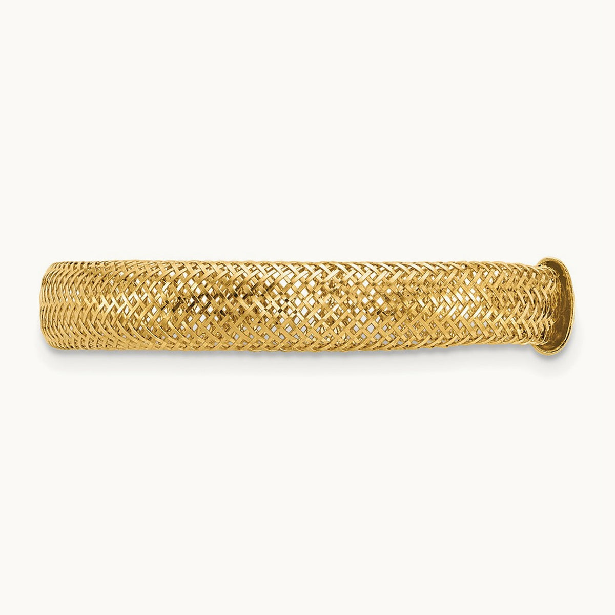 Mesh Stretch Ring — 14K Yellow Gold