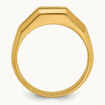 IBGoodman Men's Polished Cut-Out 5-Stone Diamond Ring, 14K
