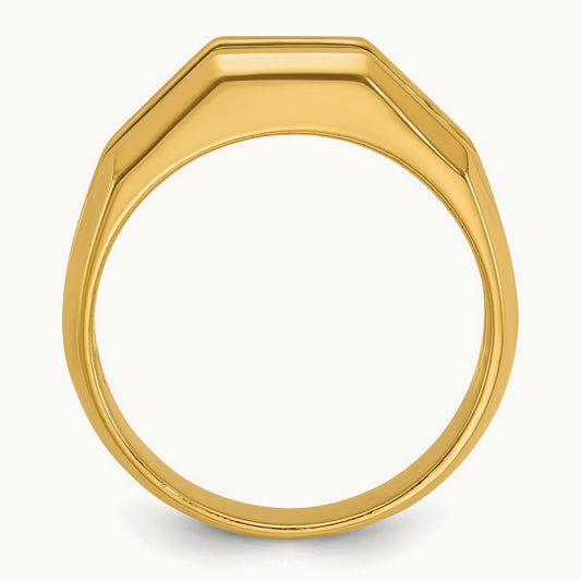 IBGoodman Men's Polished Cut-Out 5-Stone Diamond Ring, 14K