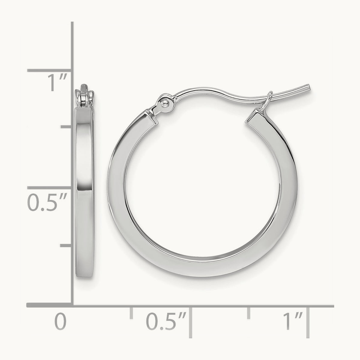 Square Tube Hoop Earrings — Leslie's