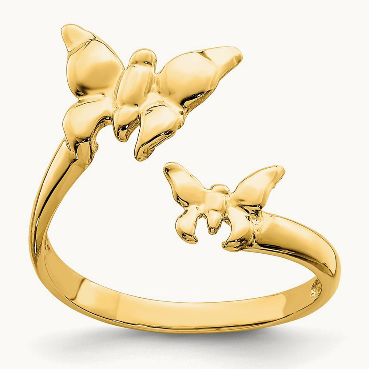 Polished Butterfly Toe Ring, 14K