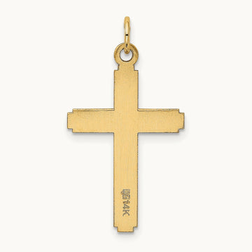 Polished Cross Pendant, 14K