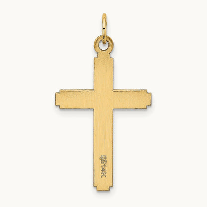 Polished Cross Pendant, 14K
