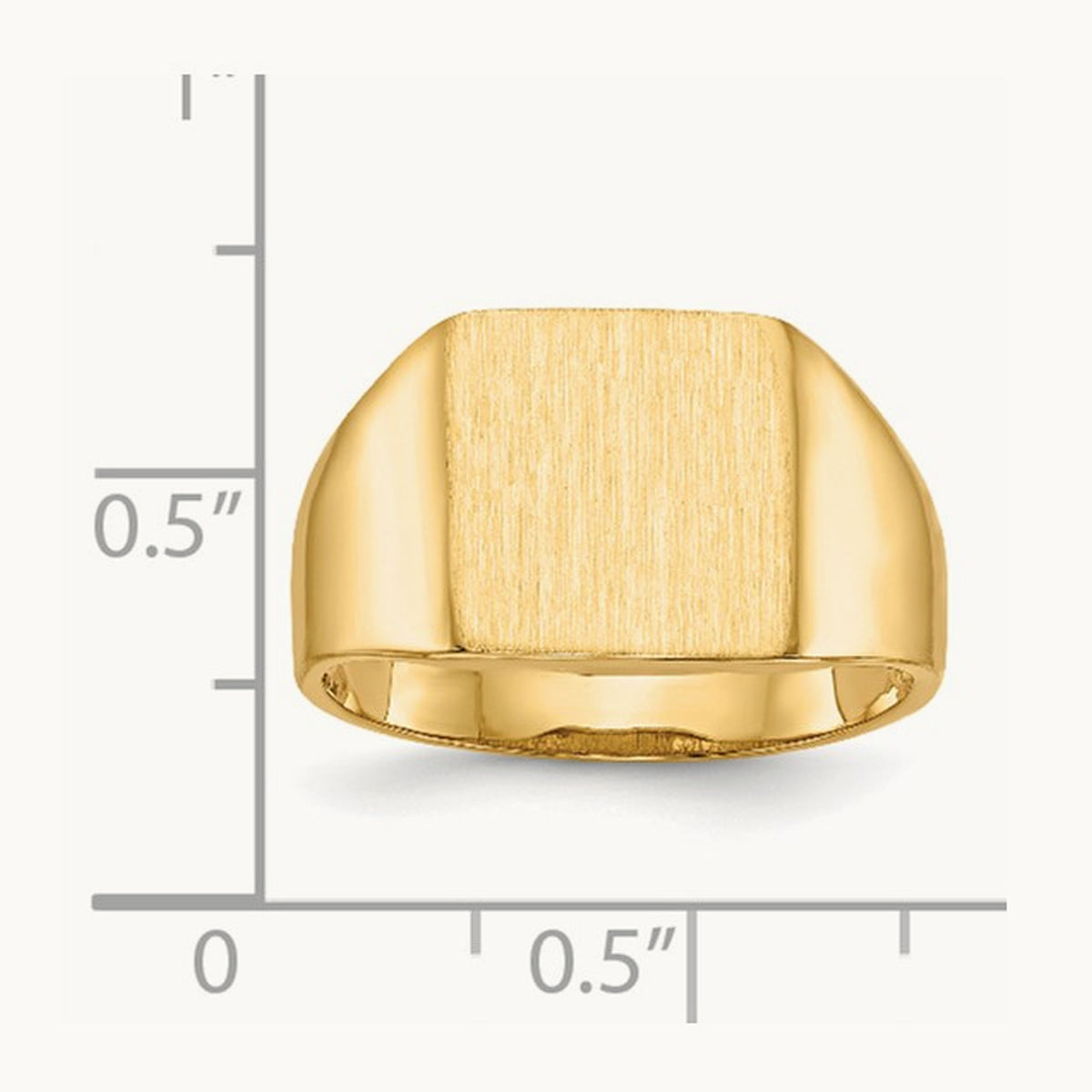 11.0x11. Open Back Signet Ring, 5mm, 14K