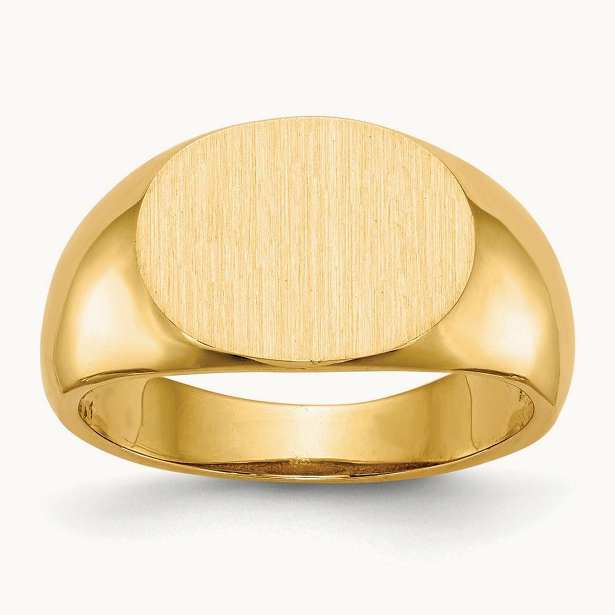 12.5x9. Open Back Signet Ring, 5mm, 14K