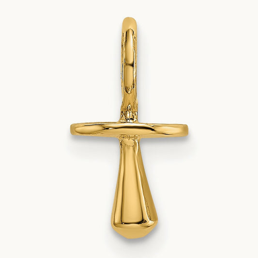 Polished 3-D Pacifier Charm, 14K Gold
