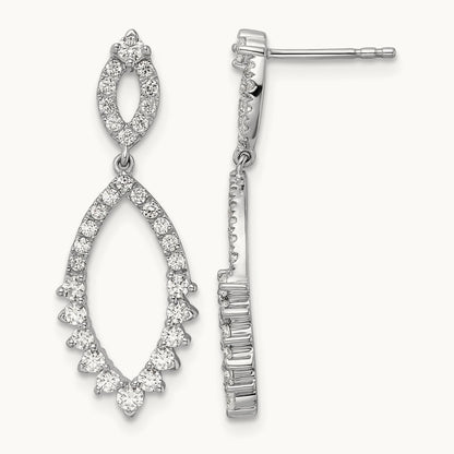 Dangle Post Earrings, 0.75 ct tw Lab-Grown Diamond